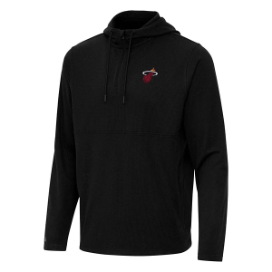 Miami Heat Antigua Connected Hooded 1/4 Zip Medium Black Multi