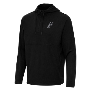 San Antonio Spurs Antigua Connected Hooded 1/4 Zip 2XLarge Black Multi