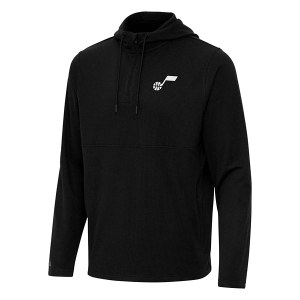 Utah Jazz Antigua Connected Hooded 1/4 Zip Large Black Multi