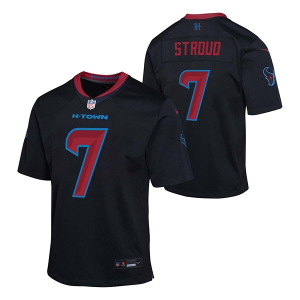 Houston Texans C. J. Stroud #7 Nike 2nd Alternate Kids' Jersey Medium Black