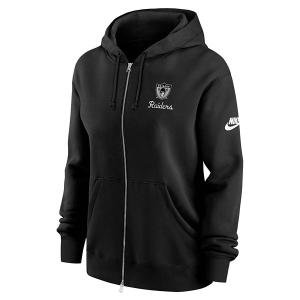 Women's Las Vegas Raiders Nike Rewind Phoenix Full Zip XLarge Black