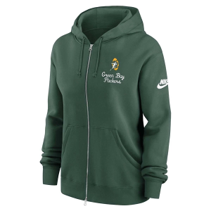 Women's Green Bay Packers Nike Rewind Phoenix Full Zip Large Fir