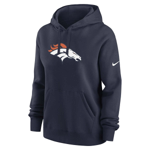 Women's Denver Broncos Nike 2024 Club Hoodie Small Navy