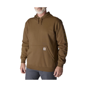 Men's Carhartt Rain Defender Loose Fit Midweight Logo Graphic Work Hoodie 3XLarge Carhartt Brown
