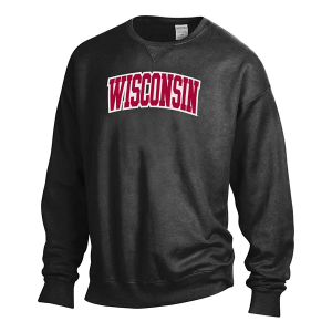 Wisconsin Badgers Gear For Sports Crew Medium Black