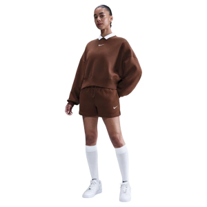 Women's Nike Sportswear Phoenix Fleece Crewneck Sweatshirt Small Fauna Brown/Sail