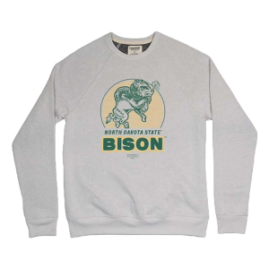 North Dakota State Bison Homefield Apparel Crew Medium Light Grey