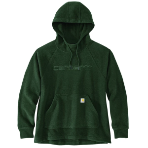 Women's Carhartt Force Oversized Fit Fleece Hoodie Medium Dusty Olive Heather