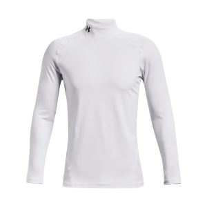Men's Under Armour ColdGear Armour Fitted Long Sleeve Compression Shirt 4XLarge White Black