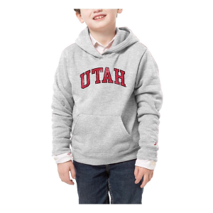 Utah Utes League Collegiate Kids Hoodie Medium Grey Heather