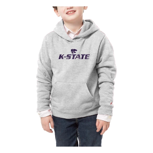 Kansas State Wildcats League Collegiate Kids Hoodie Medium Grey Heather