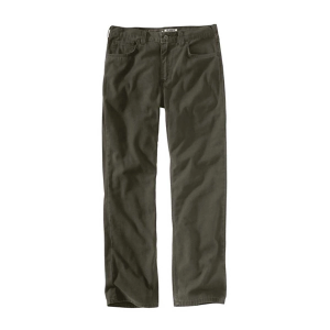 Men's Carhartt Rugged Flex Relaxed Fit Canvas 5-Pocket Utility Pants 36 Moss