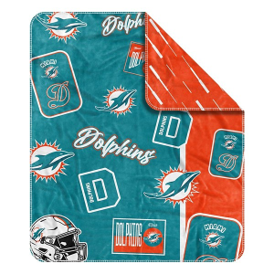 Logo Brands Miami Dolphins Dream Weave Throw