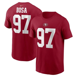 San Francisco 49ers Nike Nick Bosa #97 2023 Name & Number T-Shirt Medium Red