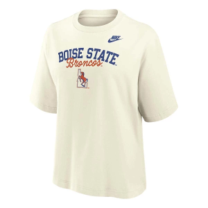 Boise State Broncos Nike Women's Boxy T-Shirt XSmall Sail