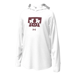 Montana Grizzlies Under Armour Kids Hoodie Small White