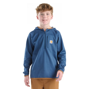 Kids' Carhartt Force 1/4 Zip Pullover Large Dark Denim