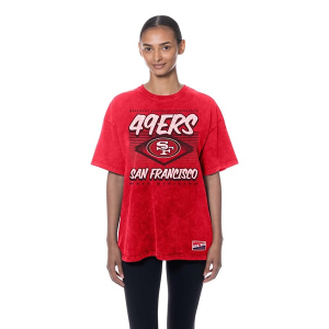 Women's San Francisco 49ers New Era Mineral T-Shirt XLarge Red
