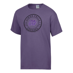 Sioux Falls Cougars Gear For Sports Comfort Wash Wheel T-Shirt 3XLarge Grape Soda