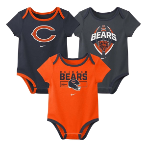 Nike Baby Chicago Bears 3pk Team Onesie
