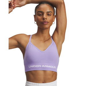 Women's Under Armour Yoga Vanish Seamless Low Sports Bra Small Transparent / White
