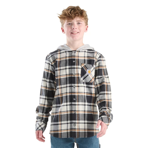 Boys' Carhartt Button Front Long Sleeve Flannel XLarge Caviar Black