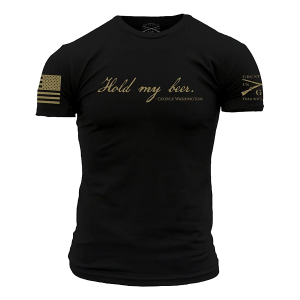 Men's Grunt Style Hold My Beer T-Shirt 4XLarge Black