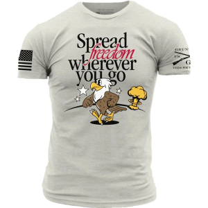 Men's Grunt Style Spreading Freedom T-Shirt Large Sand