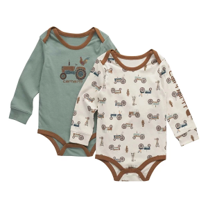 Boys' Carhartt 2-Piece Tractor Onesie Set Baby 24 mo. Patina