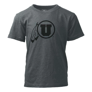 Utah Utes Wes and Willy Blackout Kids' T-Shirt XLarge Castlerock