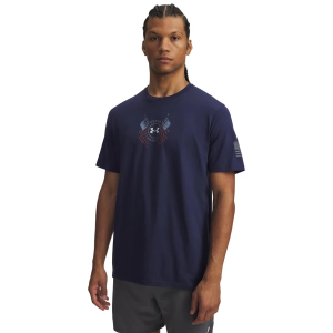 Men's Under Armour Freedom Snake T-Shirt 3XLarge Washed Navy / Titan Grey