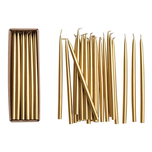 Creative Co-Op Creative Co-Op Unscented Thin Taper Candles in Box (Set of 24) candles