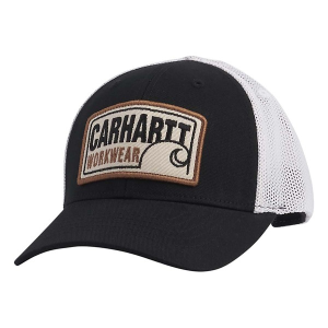 Kids' Carhartt Twill Trucker Snapback Hat Caviar Black