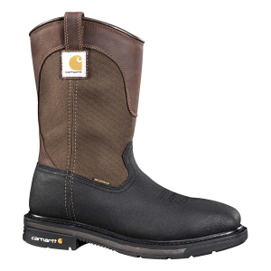 Men's Carhartt Rugged Flex 11" Sq Toe Mud Wellington Waterproof Steel Toe Work Boots Outdoor 15 Brown & Black Leather
