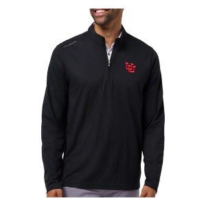Utah Utes TravisMathew Time 2 Tailgate 1/4 Zip Large Black