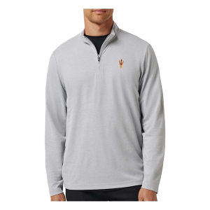 Arizona State Sun Devils TravisMathew Time 2 Tailgate 1/4 Zip Medium Heather Grey