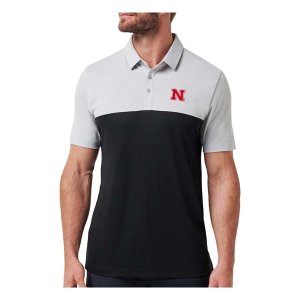 Nebraska Cornhuskers TravisMathew Drop Back Polo XLarge Heather Grey/Black