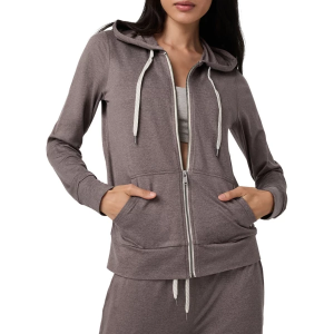 Women's Vuori Halo Yoga Full Zip Medium Huckleberry