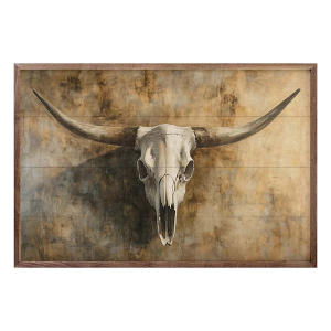 Kendrick Home Vintage Cow Skull 1 By Nina Blue Print
