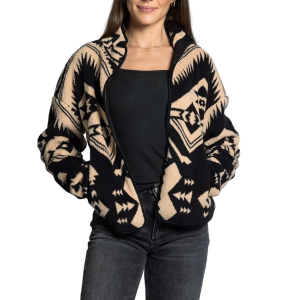 Women's Thread & Supply Canyon Large Cream Black Aztec