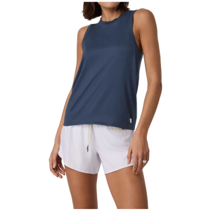 Women's Vuori Energy Long Line Crew Neck Volleyball Tank Top XSmall Blue Coast