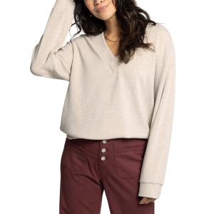 Women's Thread & Supply Pullover Sweater Manal Medium Heather Stucco