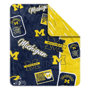 Logo Brands Michigan Wolverines Weave Throw