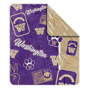 Logo Brands Washington Huskies Weave Throw