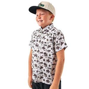 Boys' Burlebo Performance Western Button Up Shirt XLarge Cowboy
