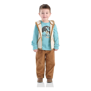 Toddler Carhartt Quilted Vest, Long Sleve T-Shirt, and Canvas Pants Set