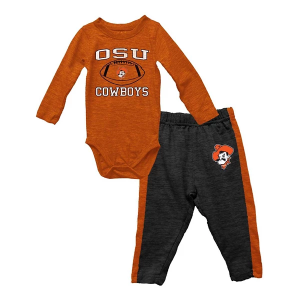 Wes and Willy Baby Oklahoma State Cowboys Future Star Onesie & Pant Set