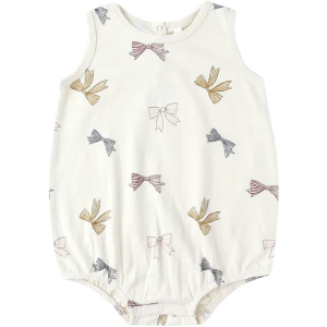 Girls' Rylee + Cru Bubble Bows Onesie Baby 3/6 mo. Natrual
