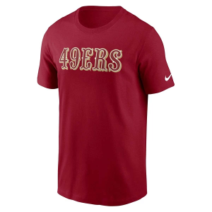 San Francisco 49ers Nike Essential Wordmark T-Shirt 2XLarge Red