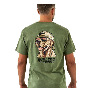 Men's Burlebo Mallard Dog T-Shirt Medium Heather Olive